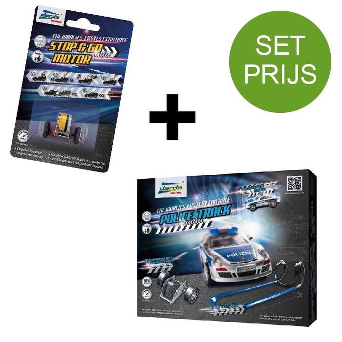 Darda racebaan SET Politie Track (3 meter) + extra stop en go motor