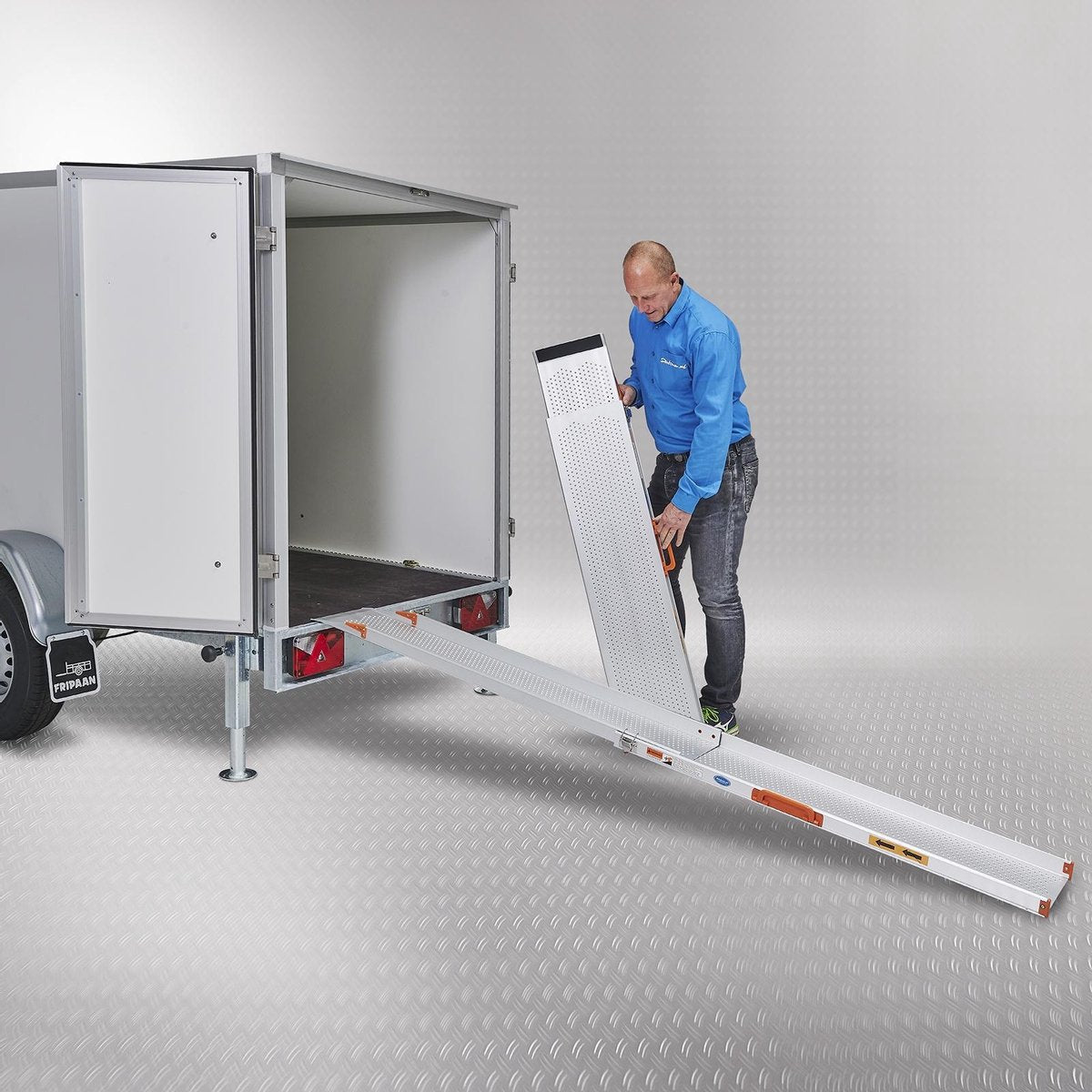 Datona® - Uitschuifbare oprijplaat extra breed 240 cm lang - 2 stuks