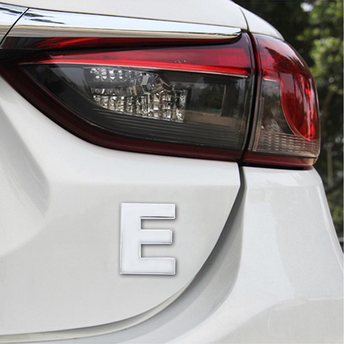 Auto Voertuig Badge Embleem 3D Engels Letter E Zelfklevende Sticker Decal