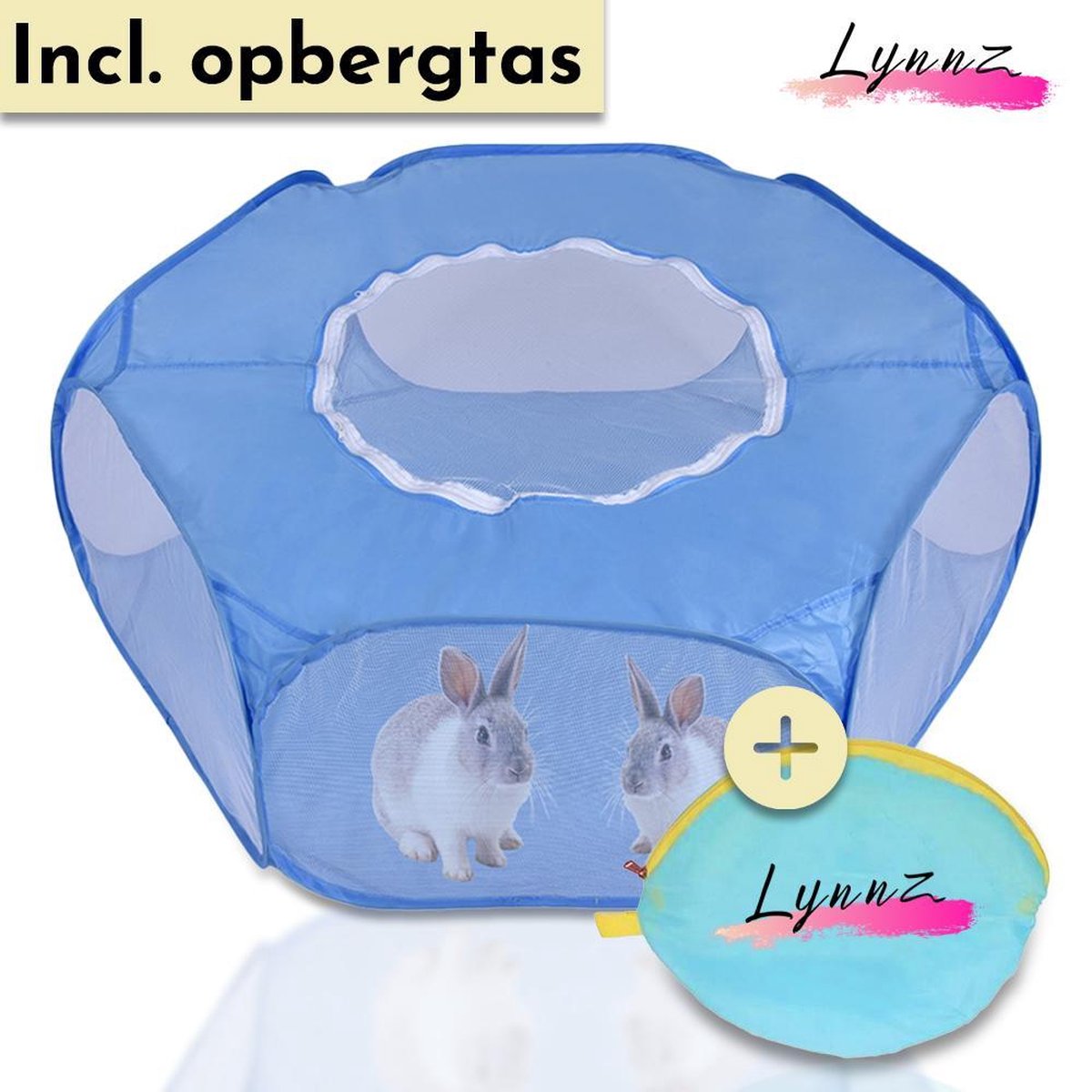 Lynnz® Opvouwbare knaagdieren ren voor buiten en binnen | knaagdierenren - konijnenren - kooi - cavia - caviakooi - opvouwbaar - knaagdier - konijnenhok - hamster