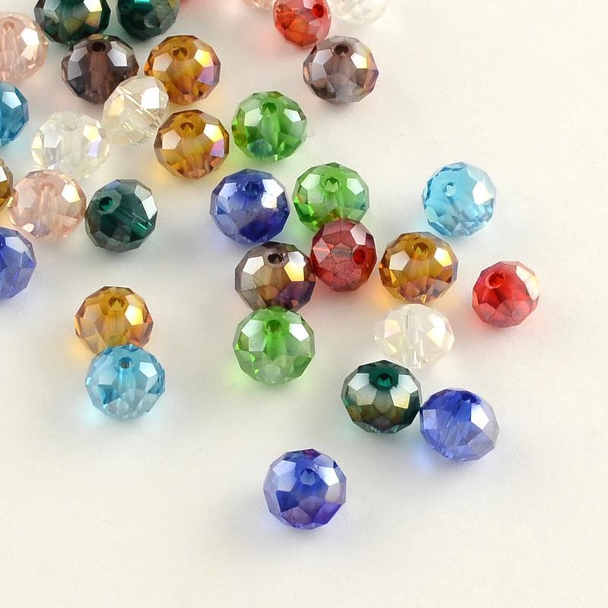 Kralen- 200 Glaskralen-Facetgeslepen-Electroplated- 4mm