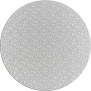 MixMamas Rond Tafelzeil - Ø 140 cm - Bloemetjes Grijs/Wit
