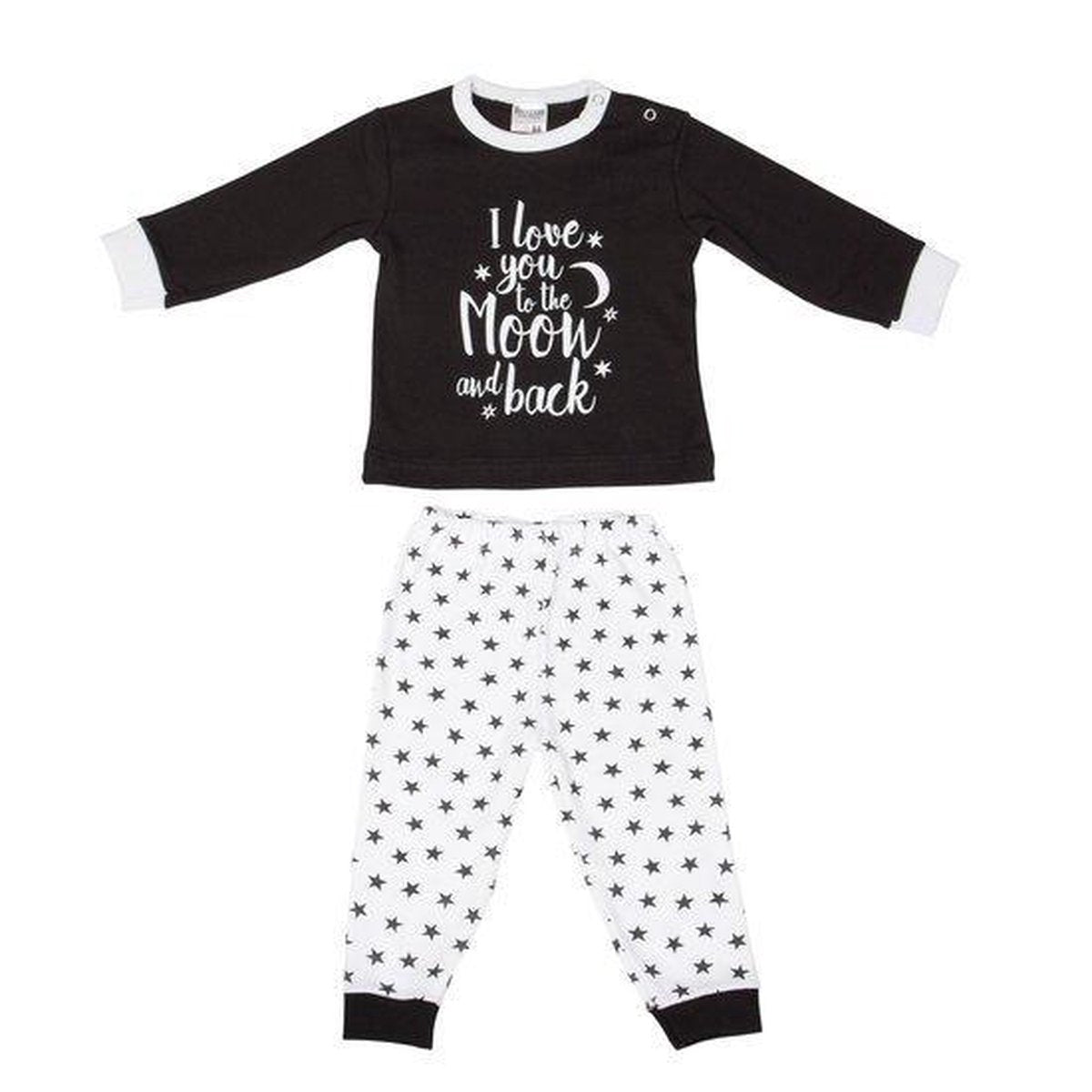 Baby pyjama Beeren "To the Moon" Zwart maat 98/104