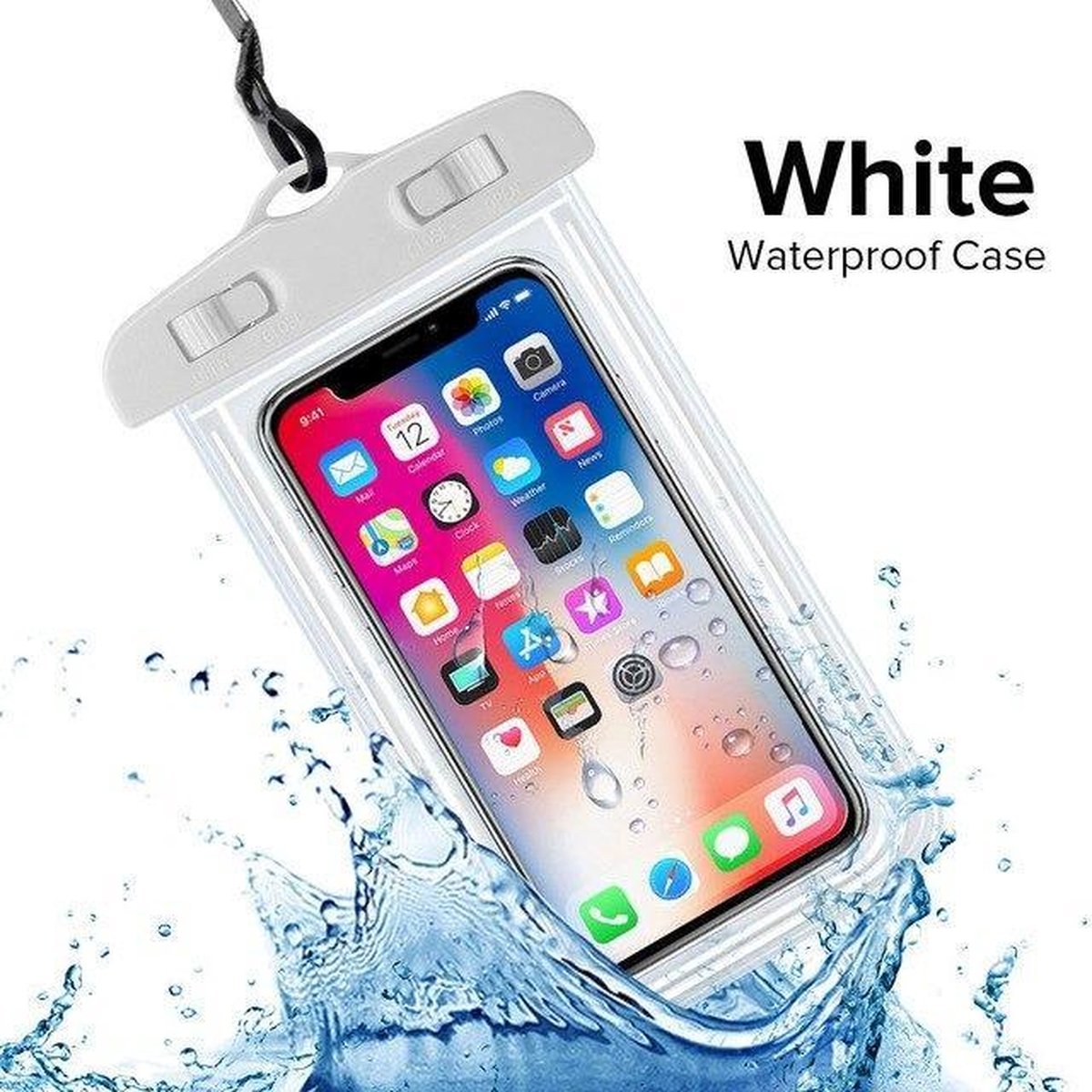Waterdichte Telefoonhoesjes - Waterproof Hoesje voor Telefoon - Waterdicht Telefoonhoesje - Wit