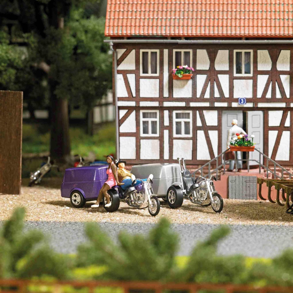 Busch - Trike Mit Anhänger H0 (Bu1152) - modelbouwsets