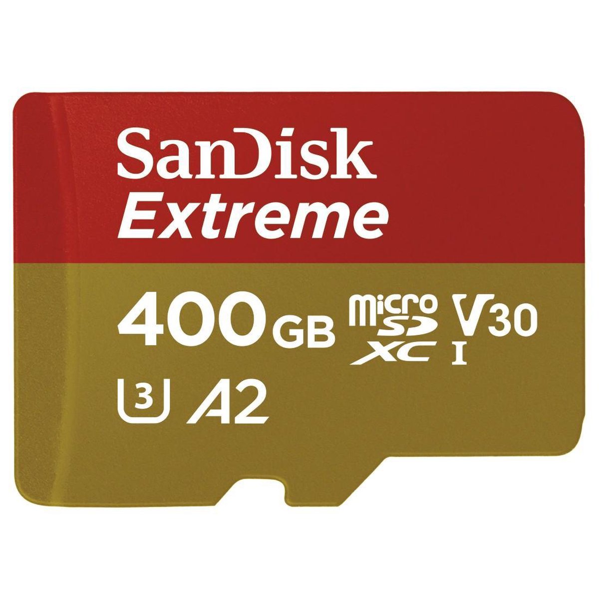SanDisk Extreme MicroSDXC 400GB - U3 V30 A2 - 160MB/s  - met adapter