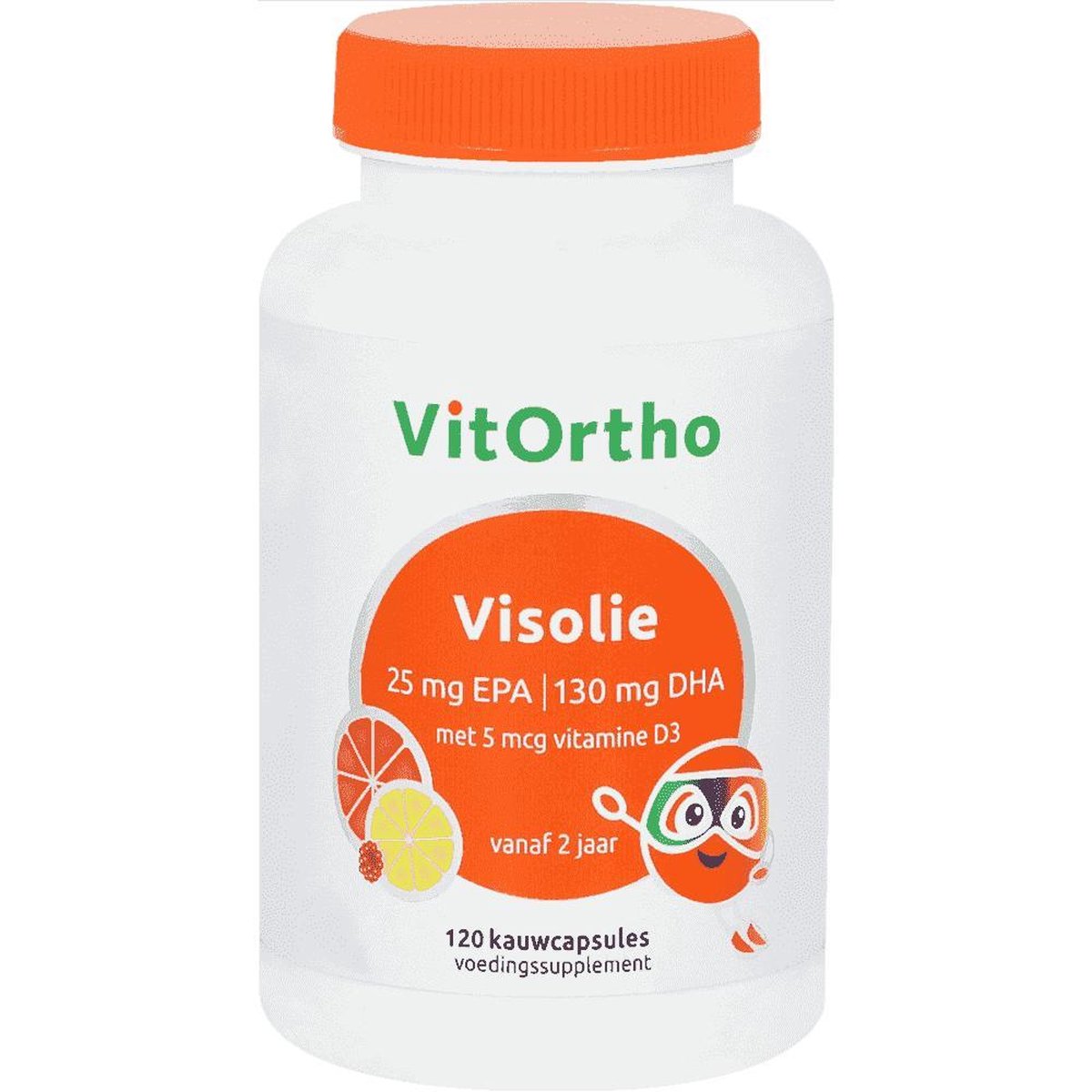 VitOrtho Visolie Kind - 120 kauwtabletten