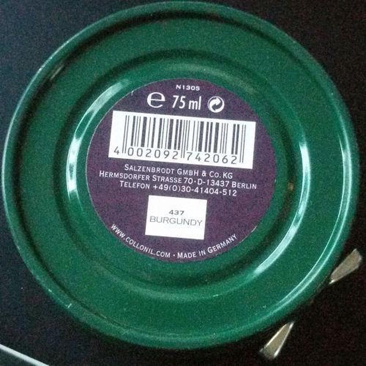 Wax Hoogglans Polish Bordeaux voor glad leer - Collonil 1909 professionele shoewax