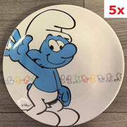 5 Smurfen borden keramiek (23 cm)