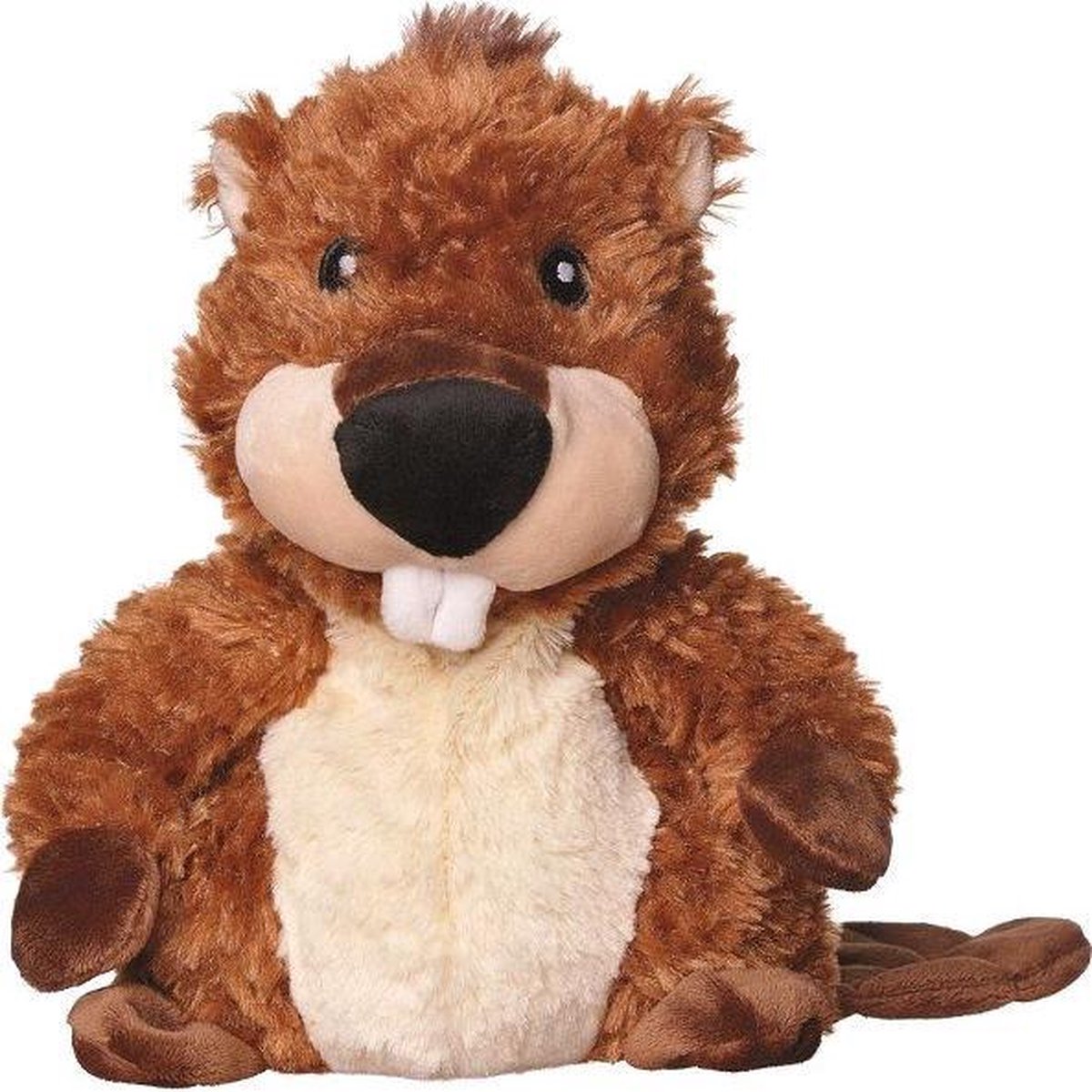 Welliebellies Opwarmknuffel bever 30 cm bruin