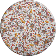 MixMamas Rond Tafelkleed Gecoat - Ø 140 cm - Paisley oker
