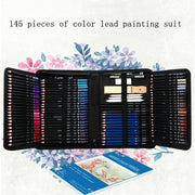 145 stuks Tekening Schets Potloden Grafiet Houtskool Olie Gekleurde Pen Set Draagtas voor Kunst Studenten School Schilderen