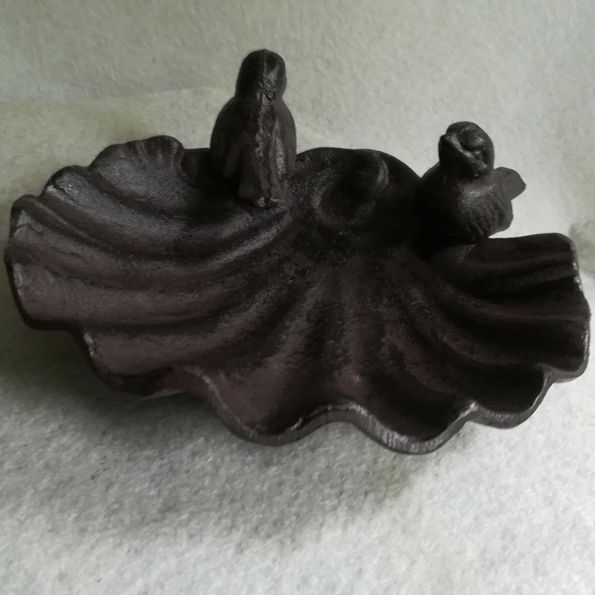 MadDeco - gietijzeren - vogelbadje  - 2 vogels