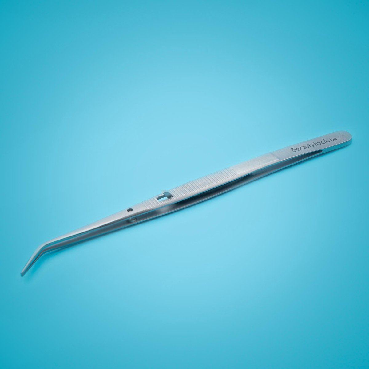 Puntpincet Inox – Gebogen (15 cm) - Met slot! - (PT-1031)