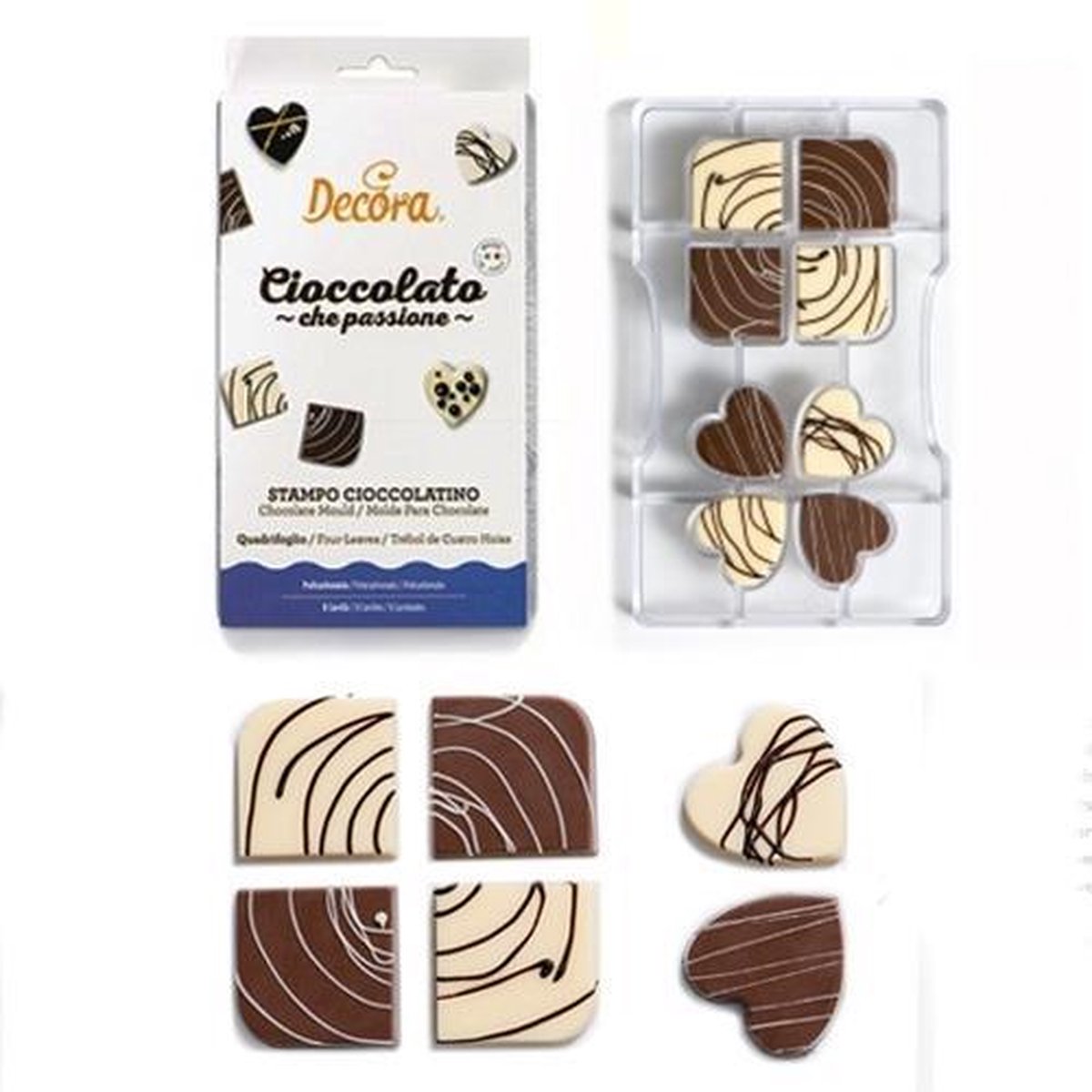 Chocolade mal Four Leaves - Decora