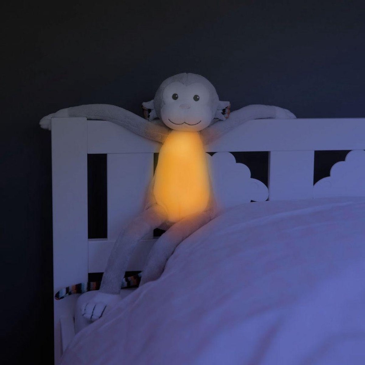 Zazu Peuter Knuffel met Lampje Max het Aapje Wasbaar - Incl. ingebouwd nachtlampje