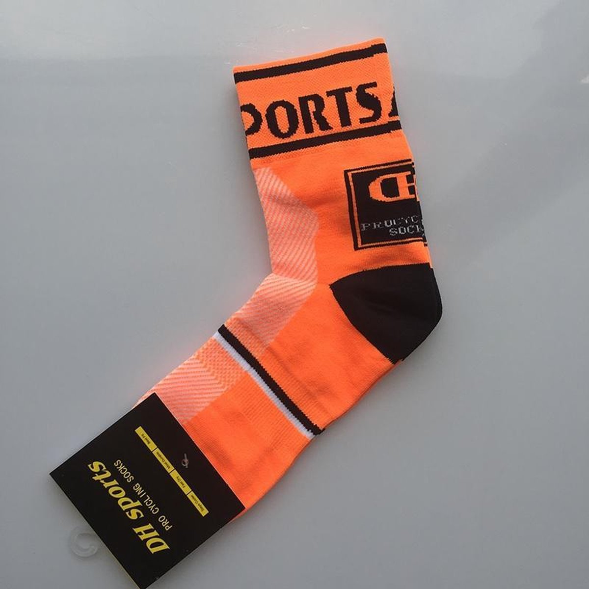 BikerVibes | Sportsokken | 40-45 | Oranje/zwart