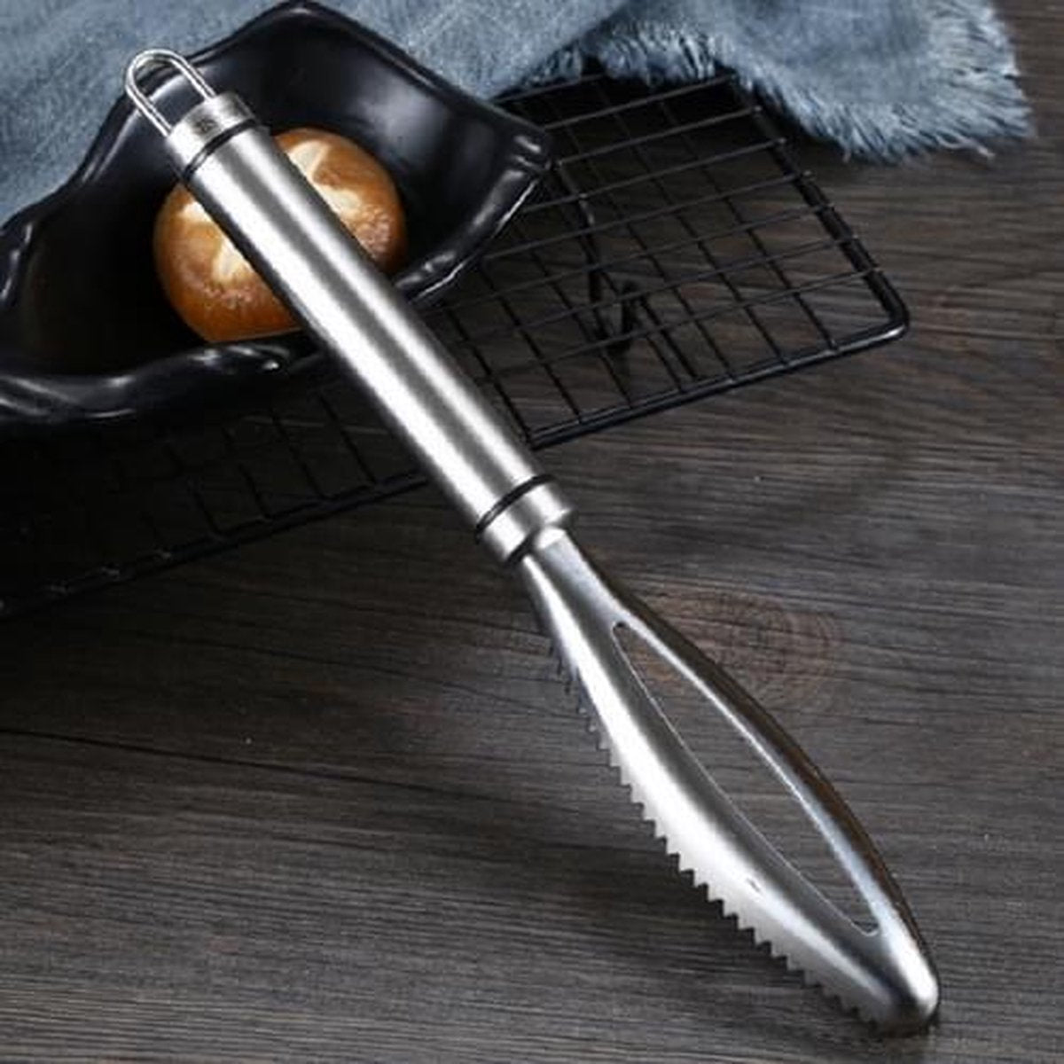 BOTC RVS Schraper - TAINLESS STEEL VISSCHAAL SCHALER -  HUISHOUDEN HAND-HELD VISSCHAAL VERWIJDERAAR -