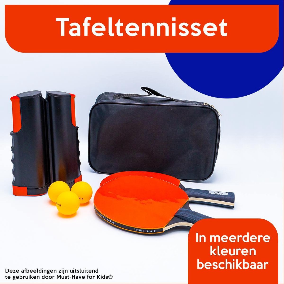 Tafeltennisset "Zwart/Rood" - Uitschuifbaar - Tafeltennisnet - Pingpongtafel - Pingpongballen