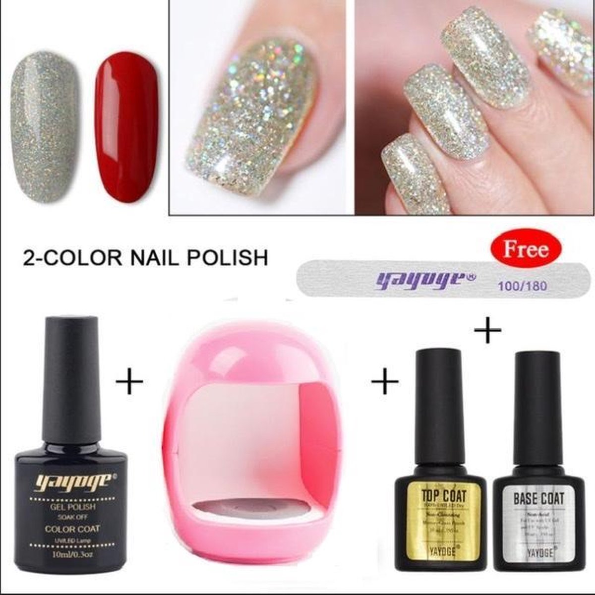 Yayoge gelpolish startpakket met lamp nail art