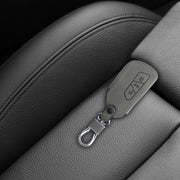 kwmobile autosleutelhoes voor VW Golf 8 3-knops autosleutel - beschermhoes van imitatieleer - Rallystrepen design - grijs