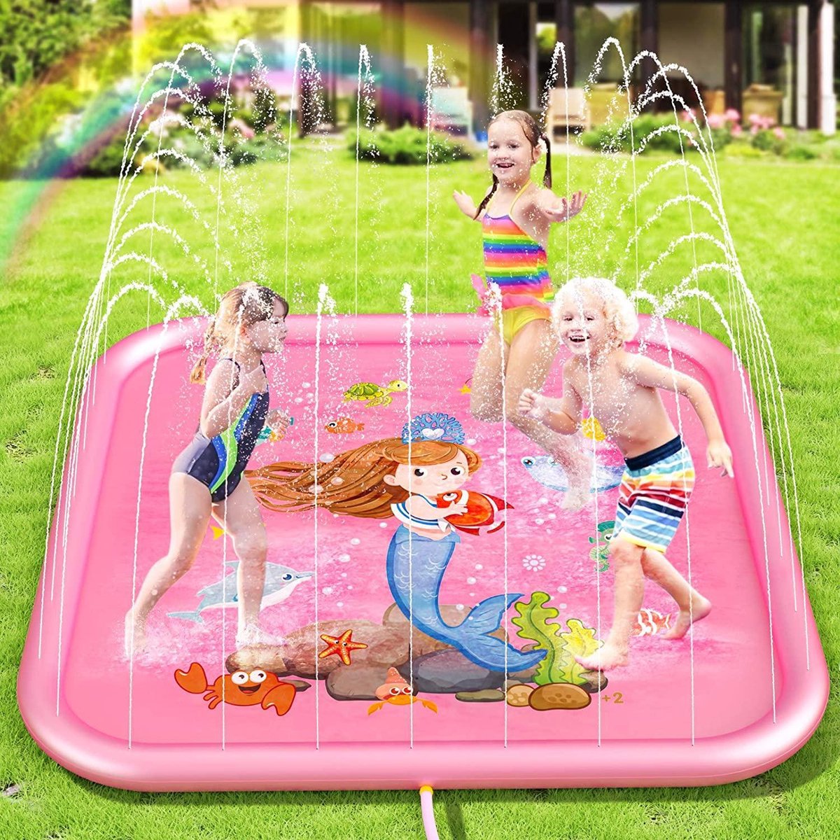 Waterspeelmat Met Watersproeier |Waterspeelgoed Voor Kinderen | Kinderzwembad | Water fontein | 170 cm
