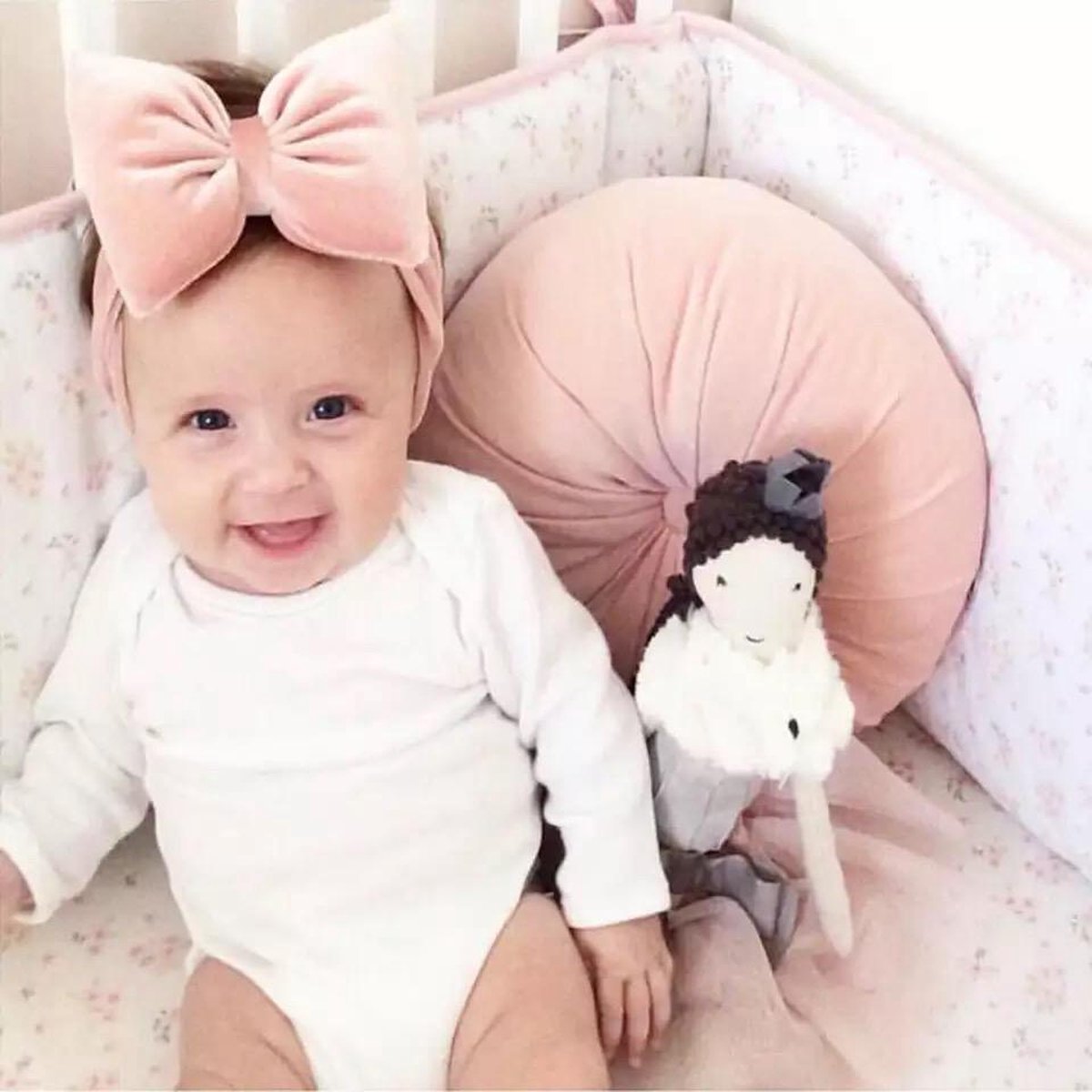 Haarband Meisjes | Baby haar accessoires | Meisjes haar accessoires | Baby haarband met strik roze | 3-24 maanden