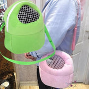 Dierplezier - Wandel draagzak knaagdier - Grote draagzak knaagdier groen - Hamster wandeldraagzak- Wandelzak knaagdier - Draagzak wandelen rat - Draagzak voor cavia - Buidelzak knaagdier - Draagtas knaagdier