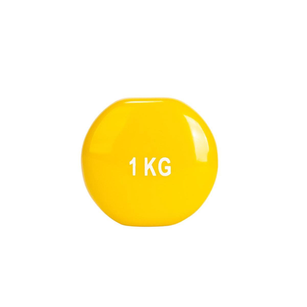 Dumbbell - VirtuFit Vinyl Dumbbell Pro - 1 kg - Geel