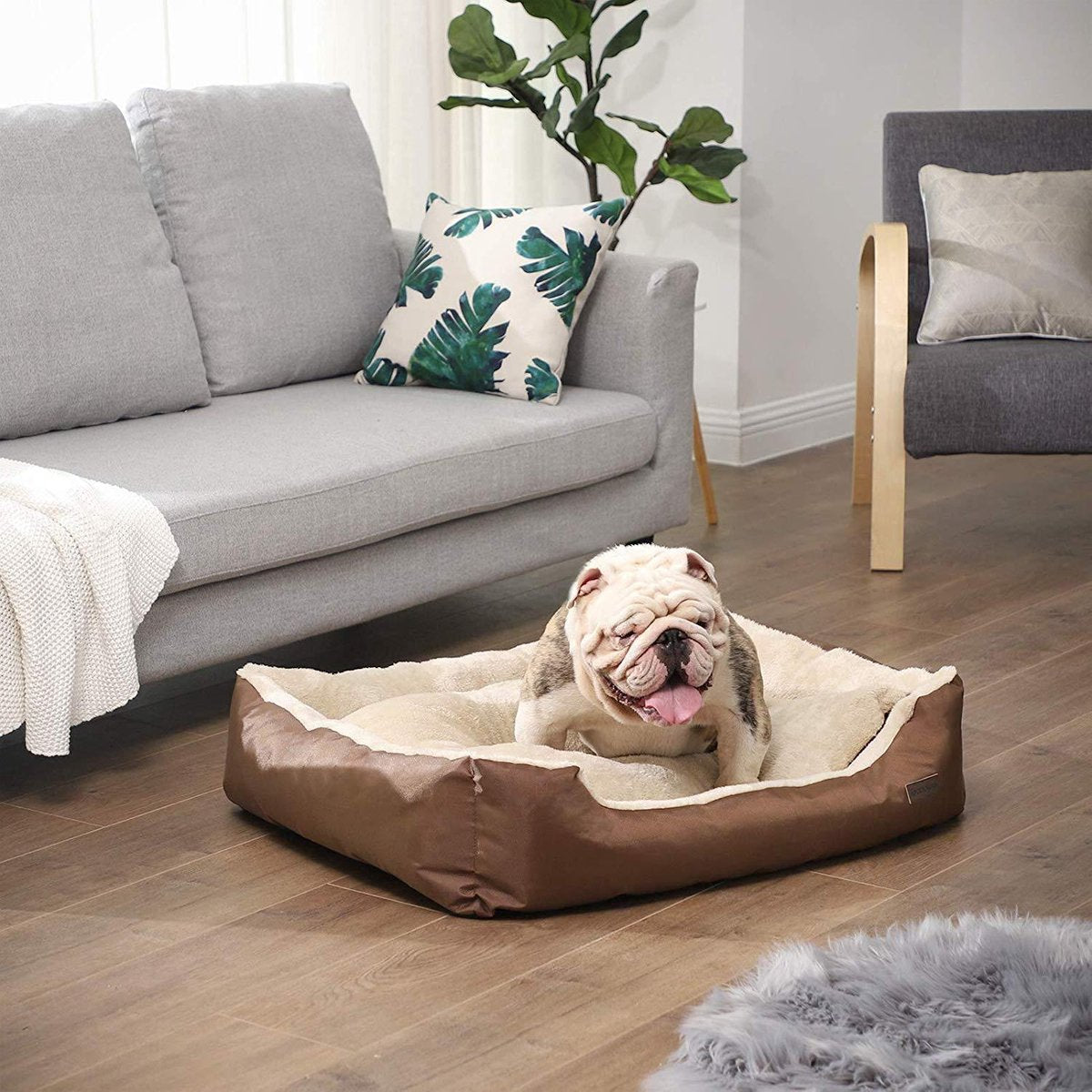 Nancy's Luxe Hondenmand - Hondenbank Met Omkeerbaar Kussen - 75 x 58 x 21 cm