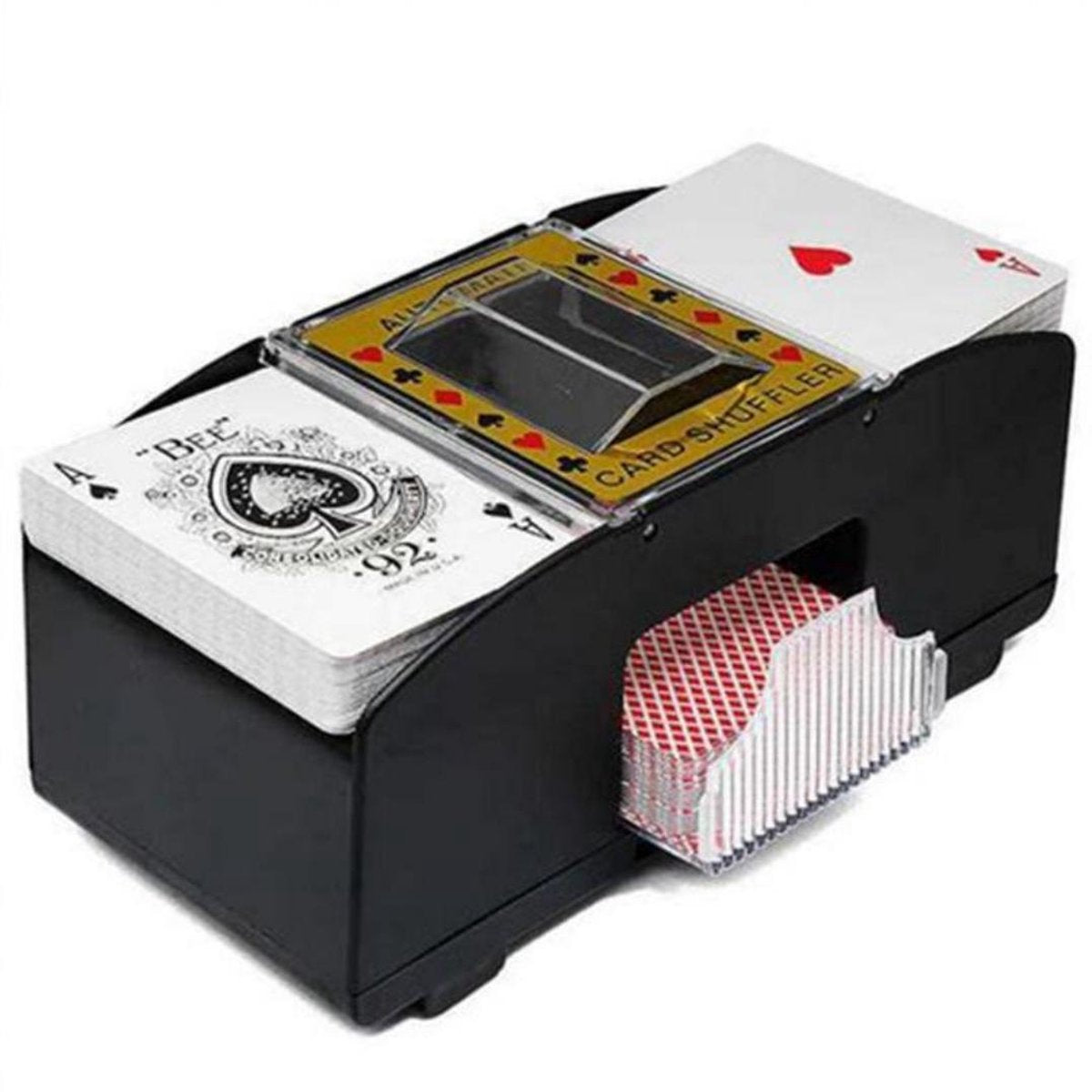 Spilt Kaartschudmachine - Kaartenschudder Speelkaarten - Automatische Kaartschudder - Kaarten Schudder - Card Shuffler - 2 Sets Tegelijk
