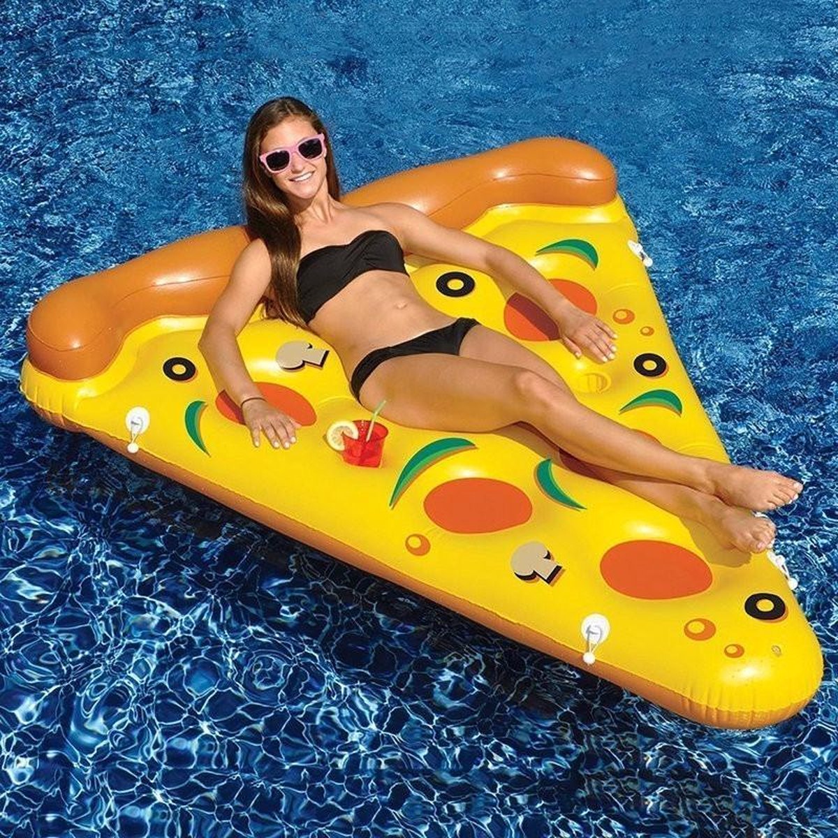Opblaasfiguren - Inflatables Opblaasbare pizzapunt - Geel (180 x 160cm)