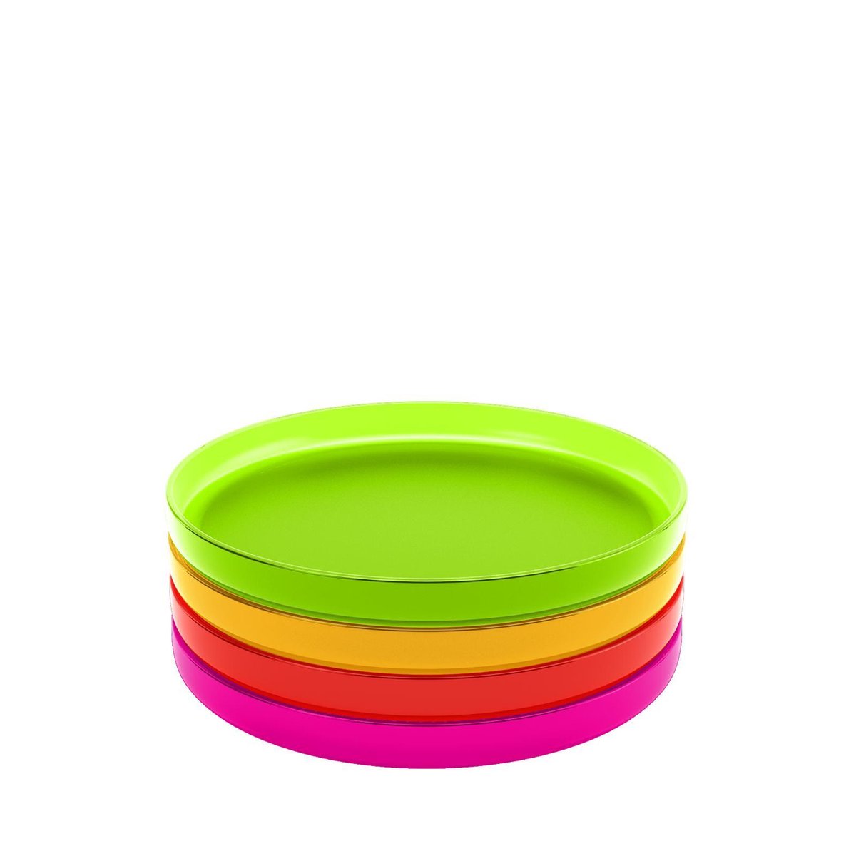 Zak!Designs Stacky Gebaksbord - 12 cm - Hot Pop - Set van 4 stuks