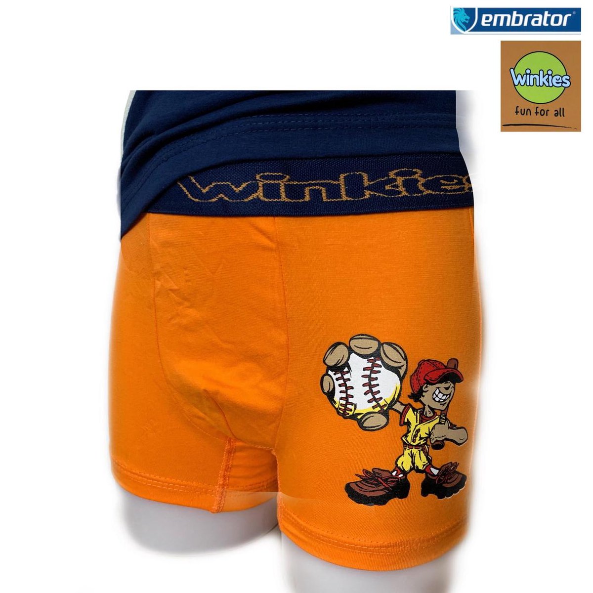 Embrator 3-pack jongens Boxershort met zeegroen/turquoise/oranje 134/140