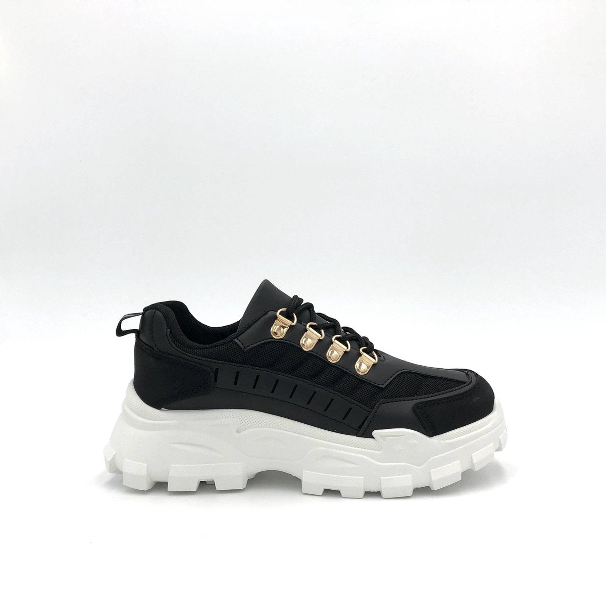 SNEAKER PARIS BLACK - Maat 38 - Lage Sneaker - Zwart - Sportief - Casual
