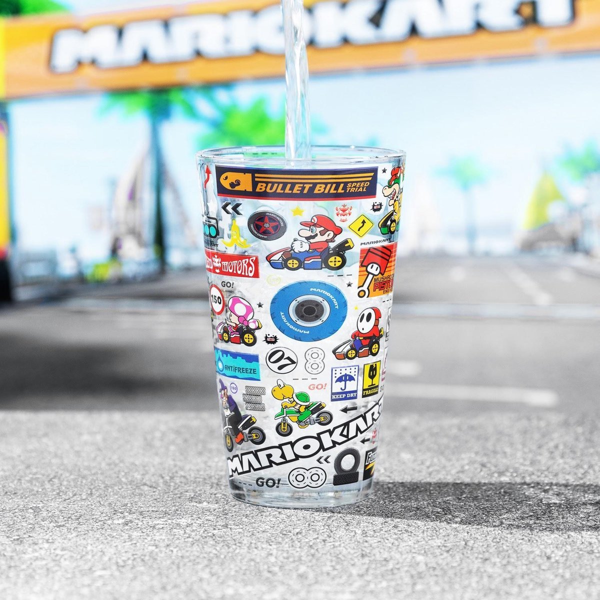 Mario Kart Glass