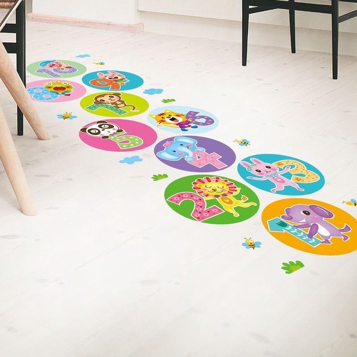 hinkelpad | vloerstickers hinkelspel | hinkelbaan | hinkelmat | spelletjes vor kinderen | sport en spel | kinderspeelgoed | beweegspelletjes | vloerstickers kinderopvang | Blijderij