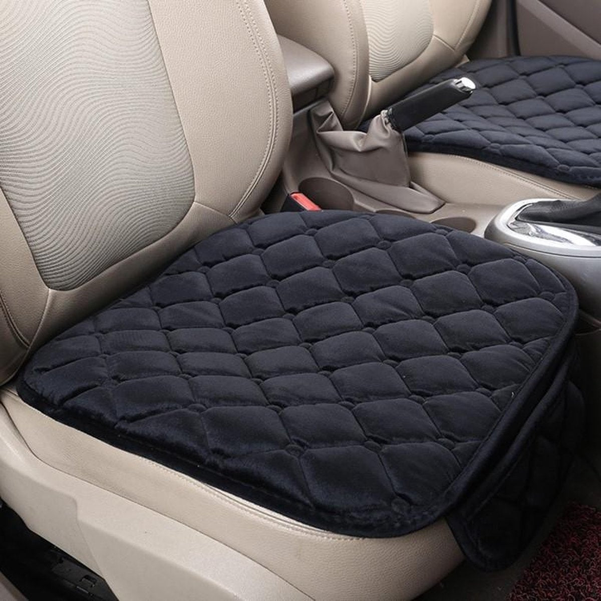 Autostoelhoes - Auto Accessories - Autohoes - Stoelhoezen Auto - Autostoel beschermer - Zwart - Pluche - 1 stuk