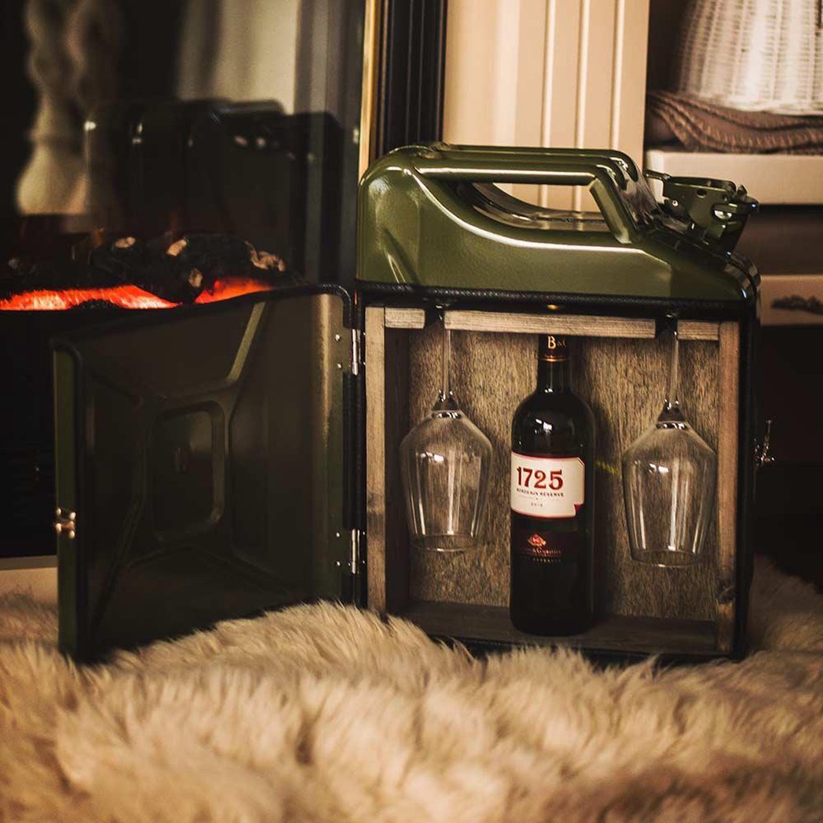 Jerrycan Wijnbar - Incl. 2 wijnglazen - 5