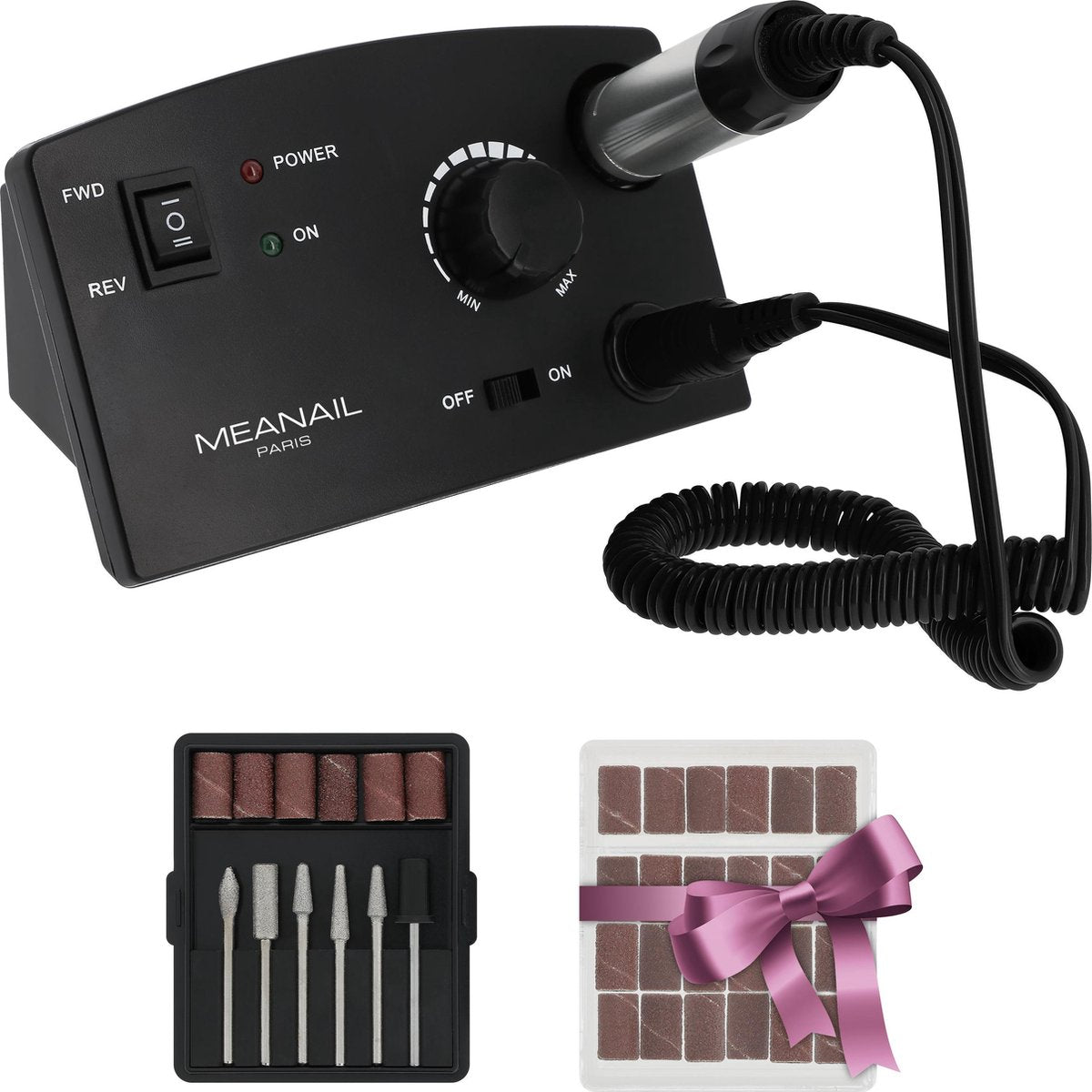 MEANAIL® Manicure/pedicure set – Elektrische Vijl - Zwart