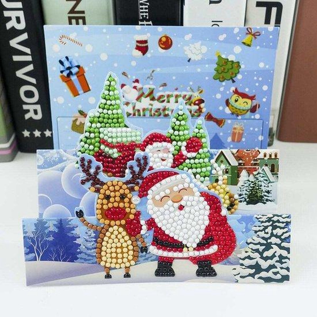 Diamond Painting kaart 3D Merry Christmas V
