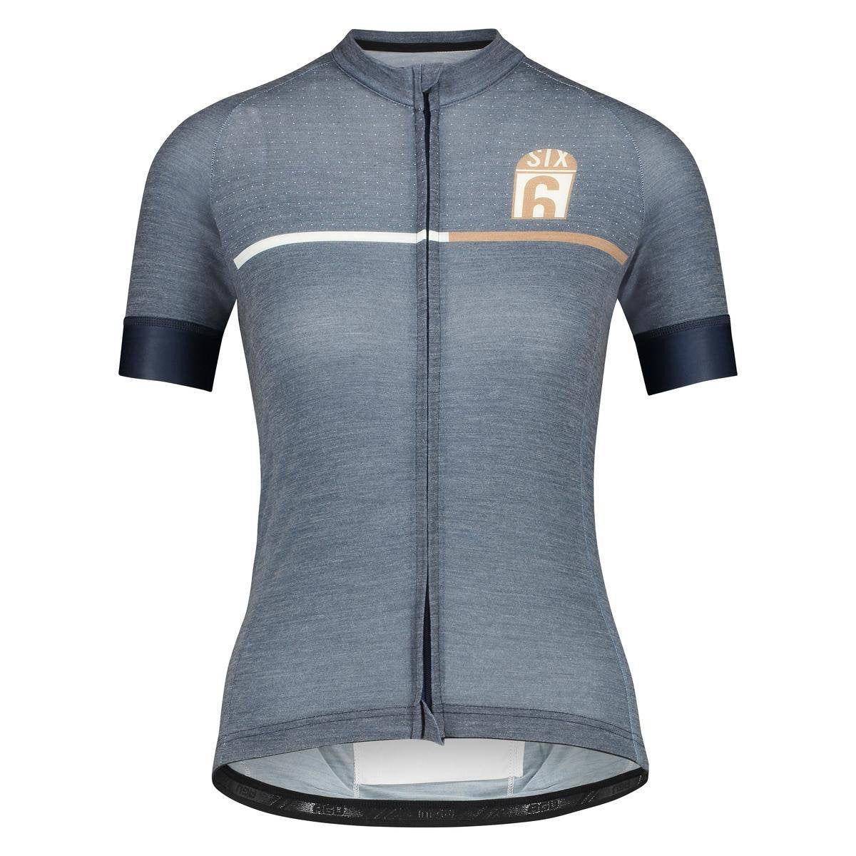 AGU Merino Fietsshirt Six6 Dames Fietsshirt - Maat L - Blauw