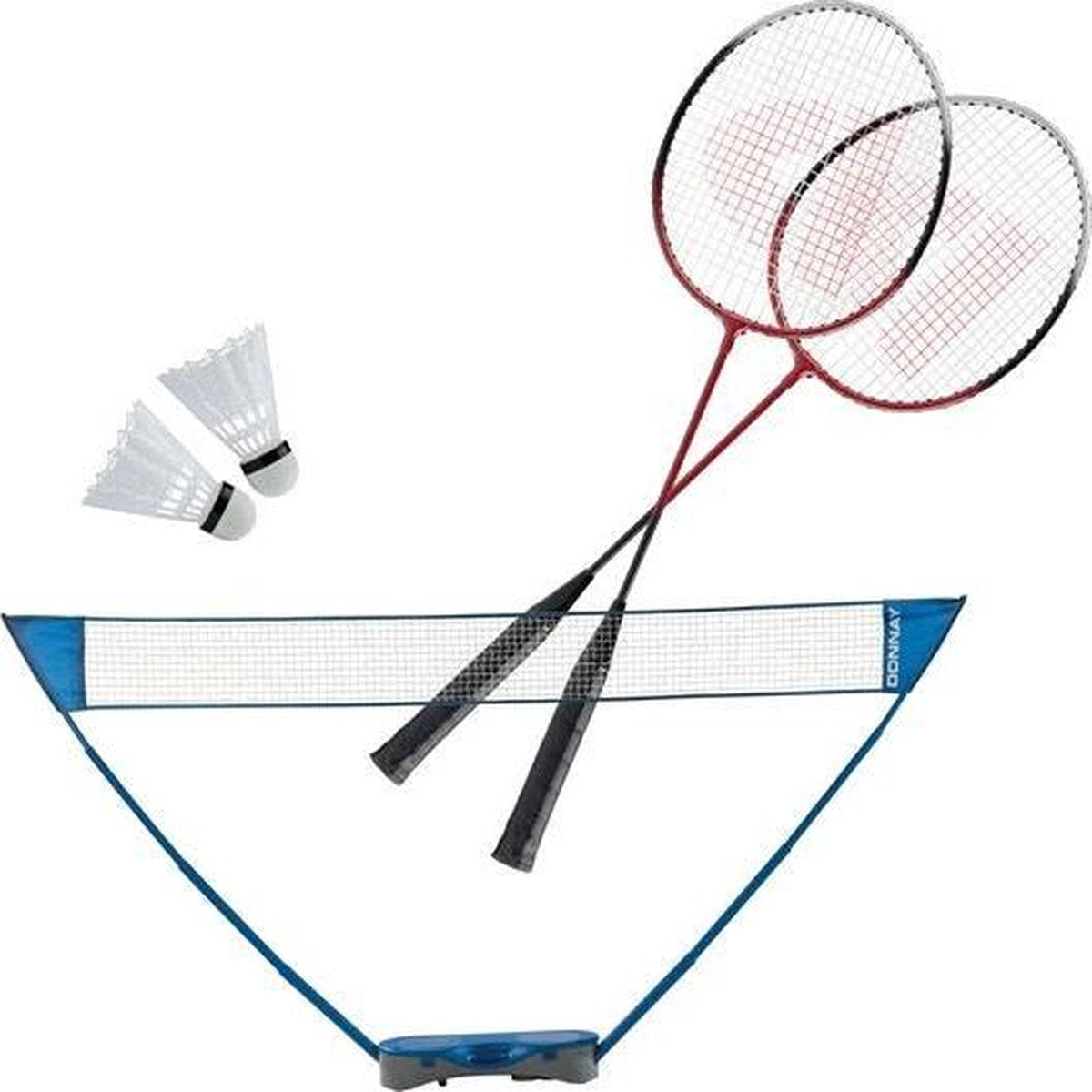 Badmintonset AB met net en koffer