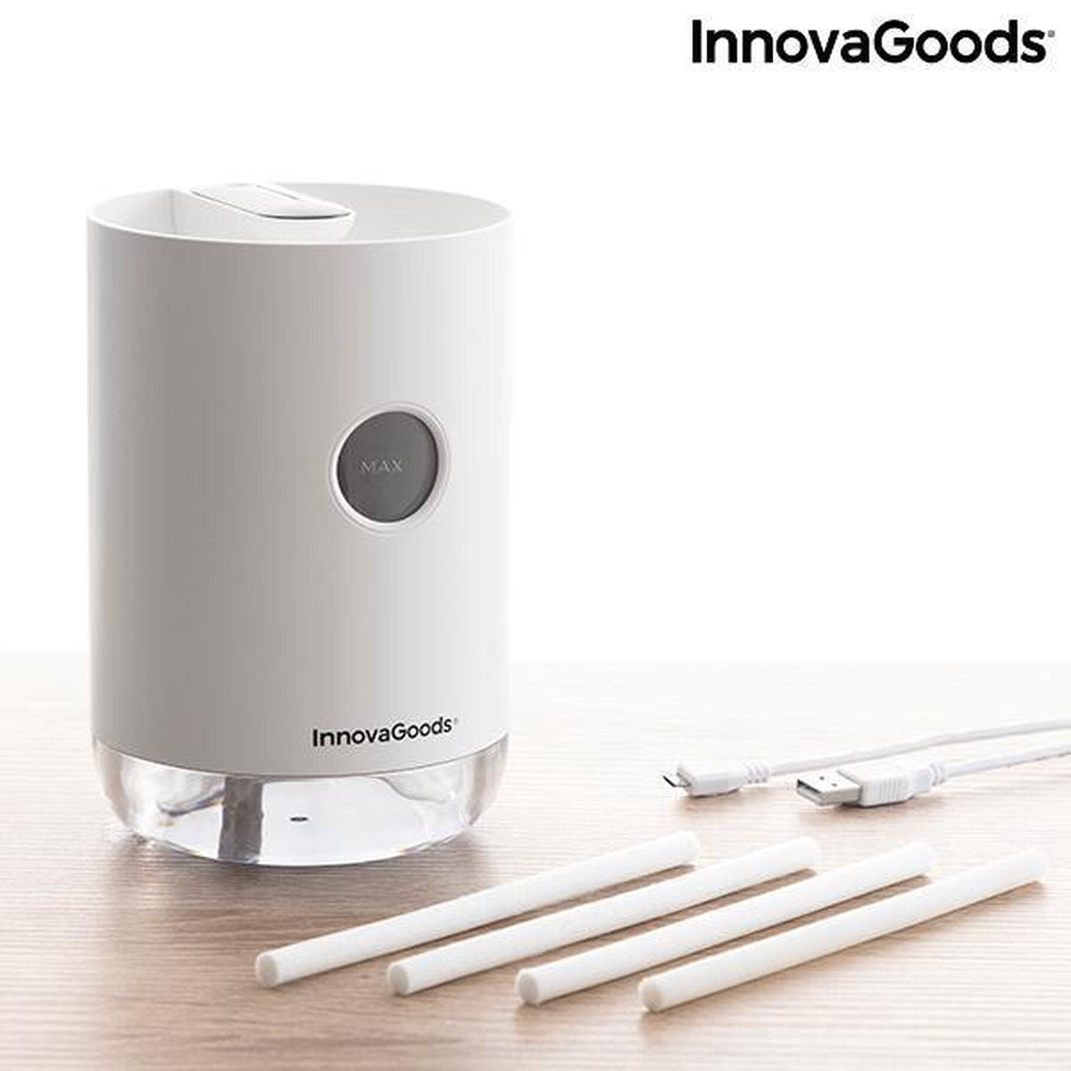 Cadeau tip - Oplaadbare ultrasonische luchtbevochtiger Vaupure InnovaGoods - lucht bevochtiger