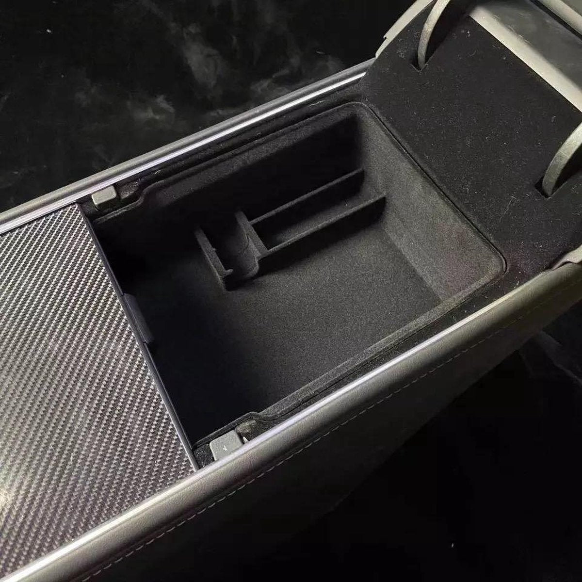 Tesla Model Y en Model 3 Facelift Armsteun Organizer Auto Accessoires Opbergbak – Zonnebril Houder