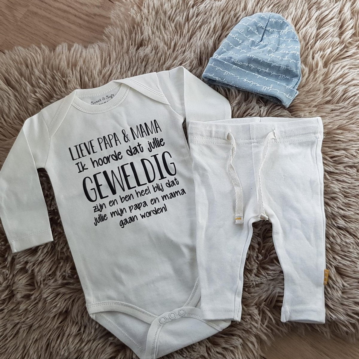 Baby cadeau geboorte meisje jongen set met tekst aanstaande zwanger kledingset pasgeboren unisex Bodysuit |  babykleding Huispakje | Kraamkado | Gift Set babyset kraamcadeau pakje babygeschenk babygeschenkset kraampakket