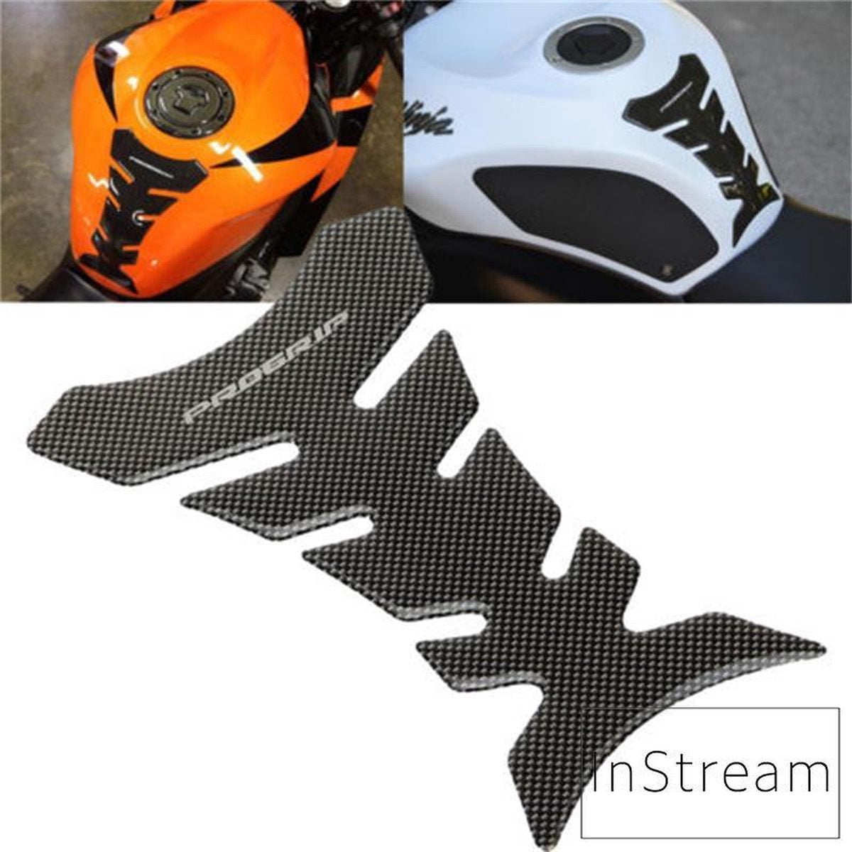Tankpad - Tankpad motor - Carbonlook - Motor accessoire - Tankbescherming - Tank pad