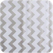 MixMamas Tafelzeil Zigzag - 120 x 270 cm - Zilver/Wit