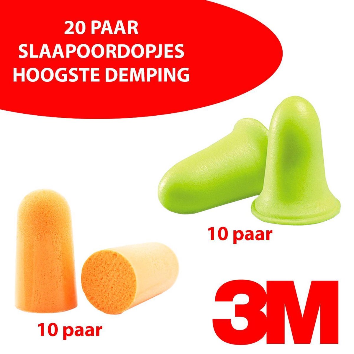 20 paar 3M assorti slaapoordoppen - 10 x 3M Soft FX en 10 paar 3M 1100 - Met welke slaap jij het meest fijn?