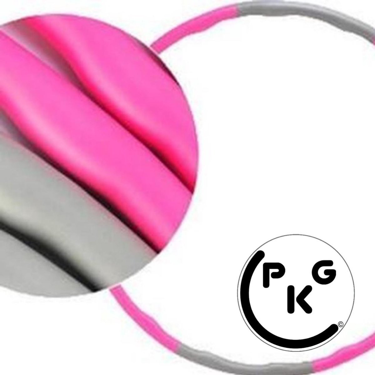 CPKG - Fitness Hoelahoep - Fitness Hoepel - Hula Hoop - 1.5 KG - Ø 100 cm - Roze/Grijs